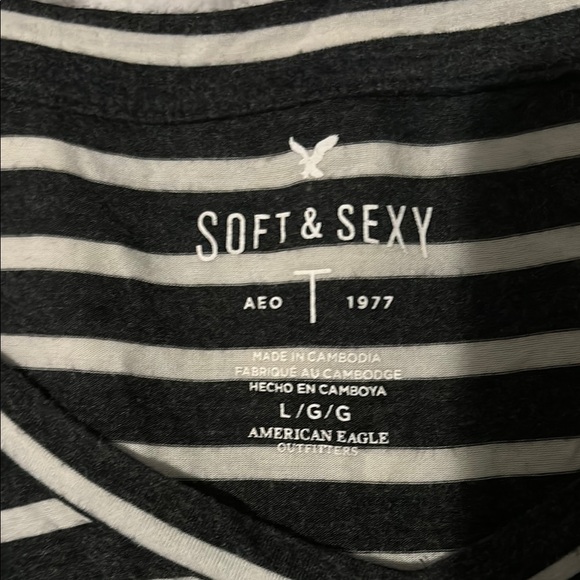 American Eagle Relaxed Long Sleeve Blouse - Picture 2 of 4